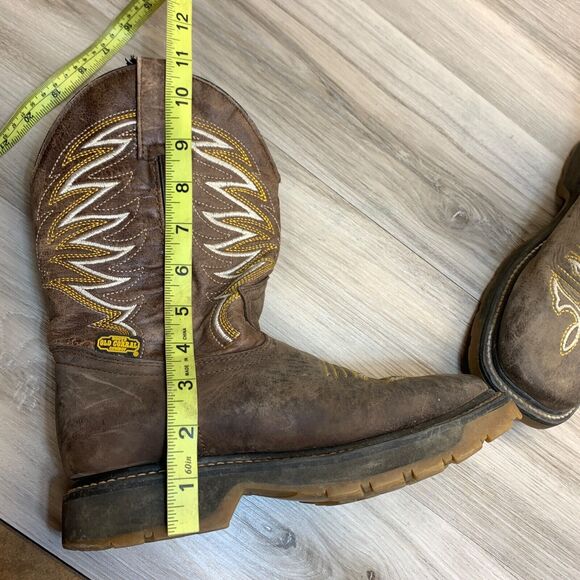 Old Corral Men US 7 Mexico 25 1/2 Brown Week Square Leather Boots Western Cowboy - Picture 15 of 15